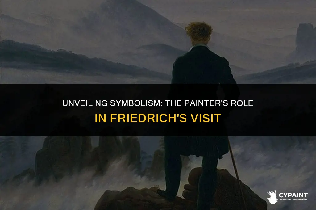 what does the painter represent in the visit by friedrich