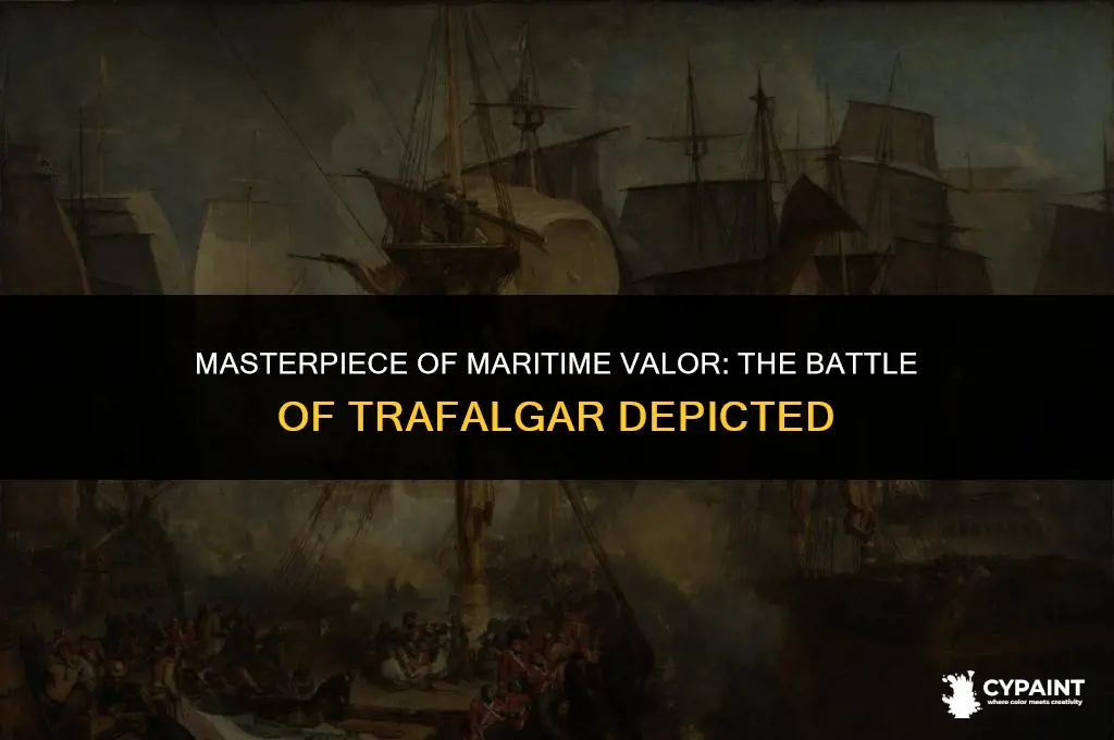 what does the painting based on battle of trafalgar depict