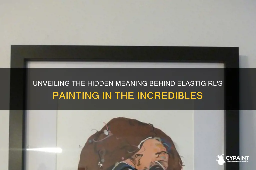 what does the painting behind elasta elastigirl mean