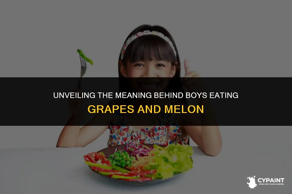 what does the painting boys eating grapes and melon mean