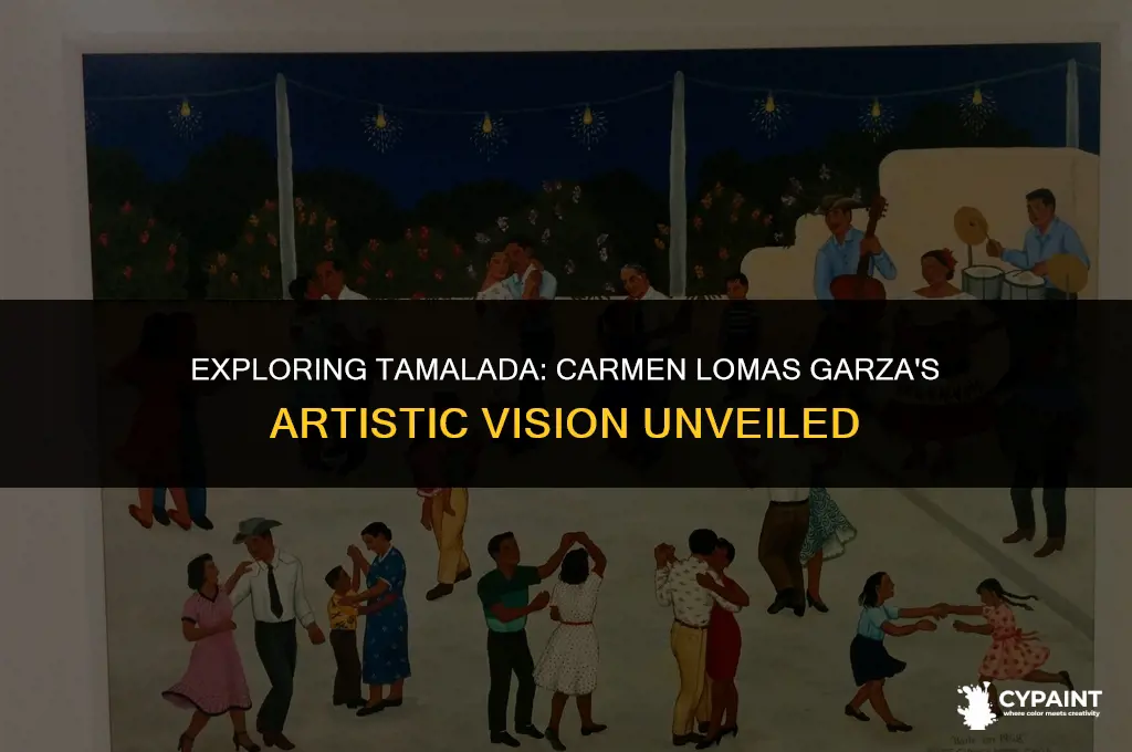 what does the painting tamalada by carmen lomas garza show