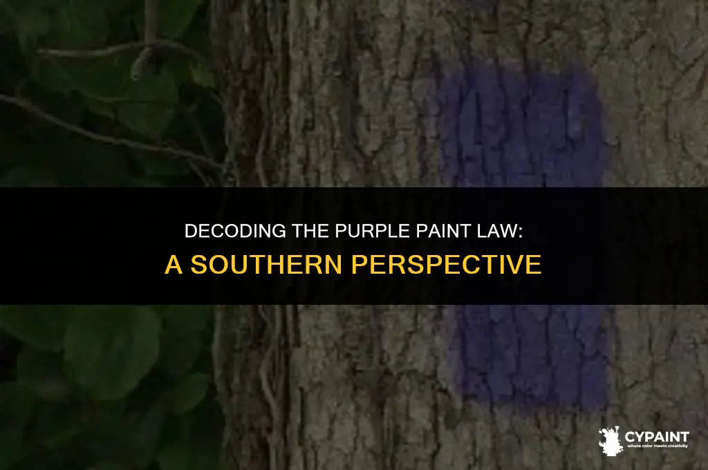 what does the purple paint law mean in the south