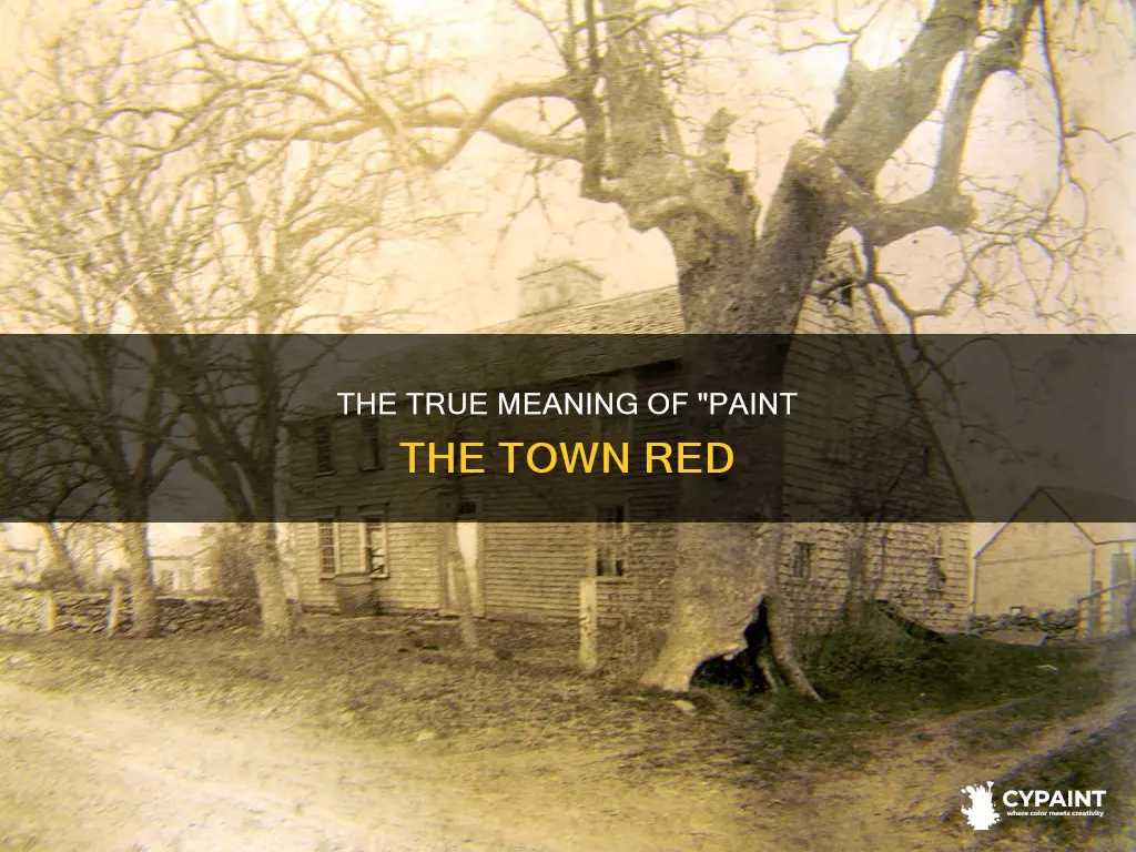 what does the quote paint the town red mean