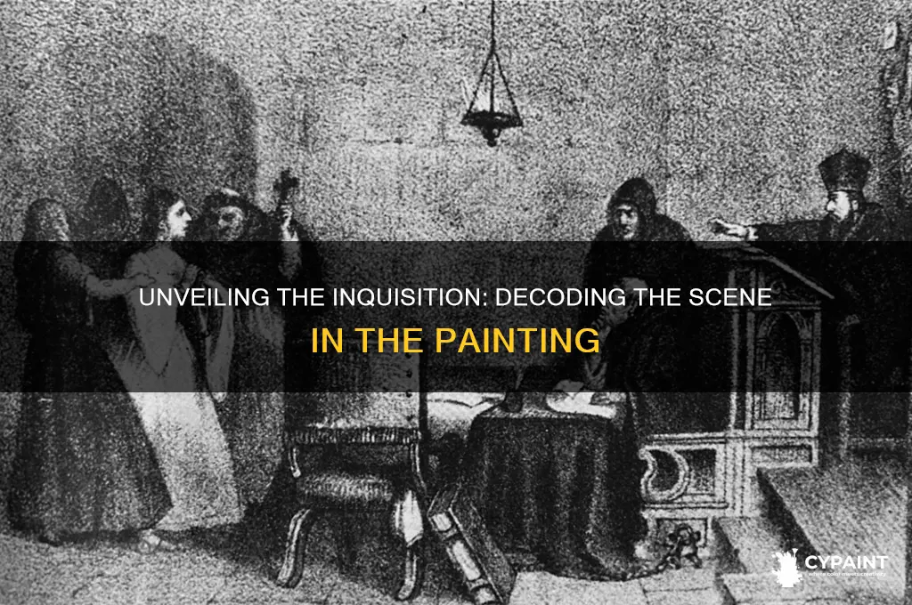 what does the scene of inquisition painting show
