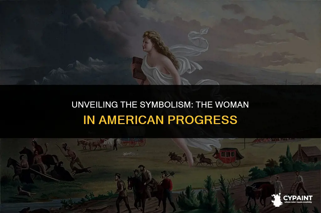 what does the woman in the american progress painting represent