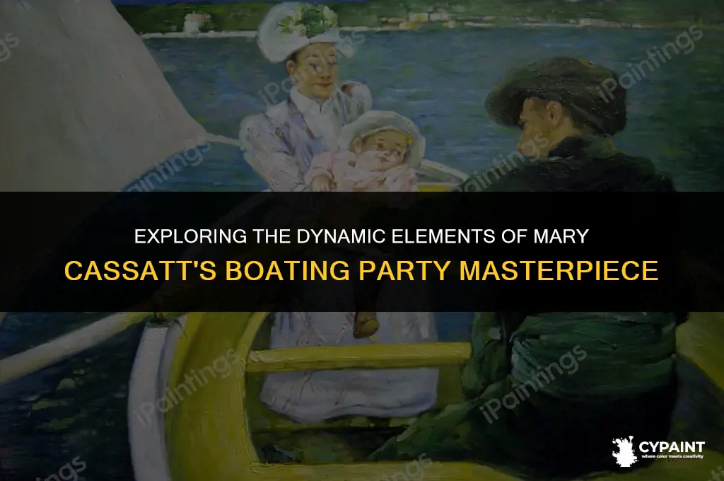 what elements give the mary cassatt boating party painting variety