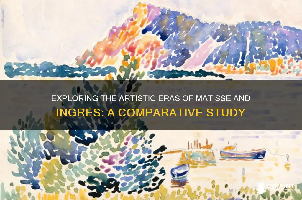 what era did matisse and ingres paint in