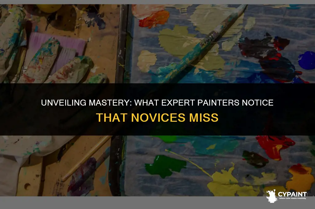 what expert painters notice of paintings that novices do not