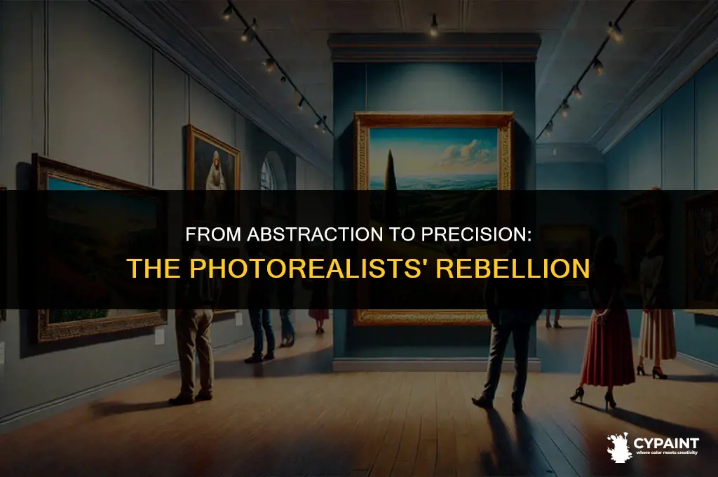 what extreme style of painting did the photorealists react against