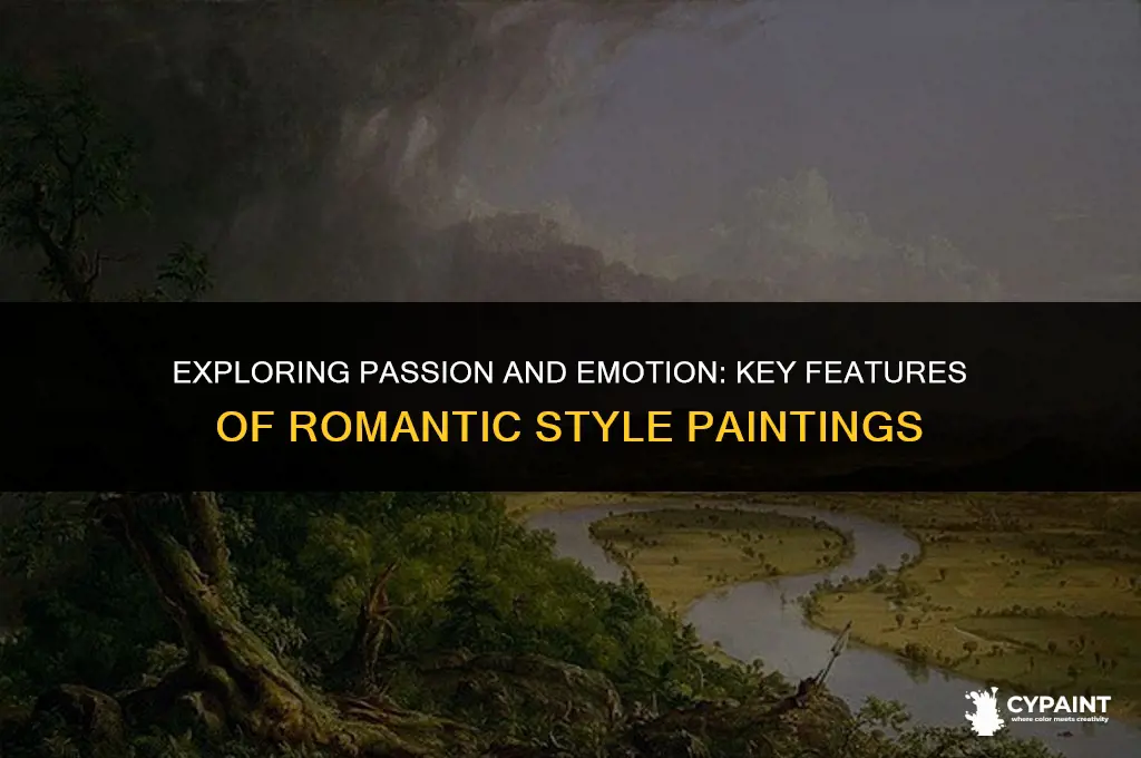 what features can be found in paintings of romantic style