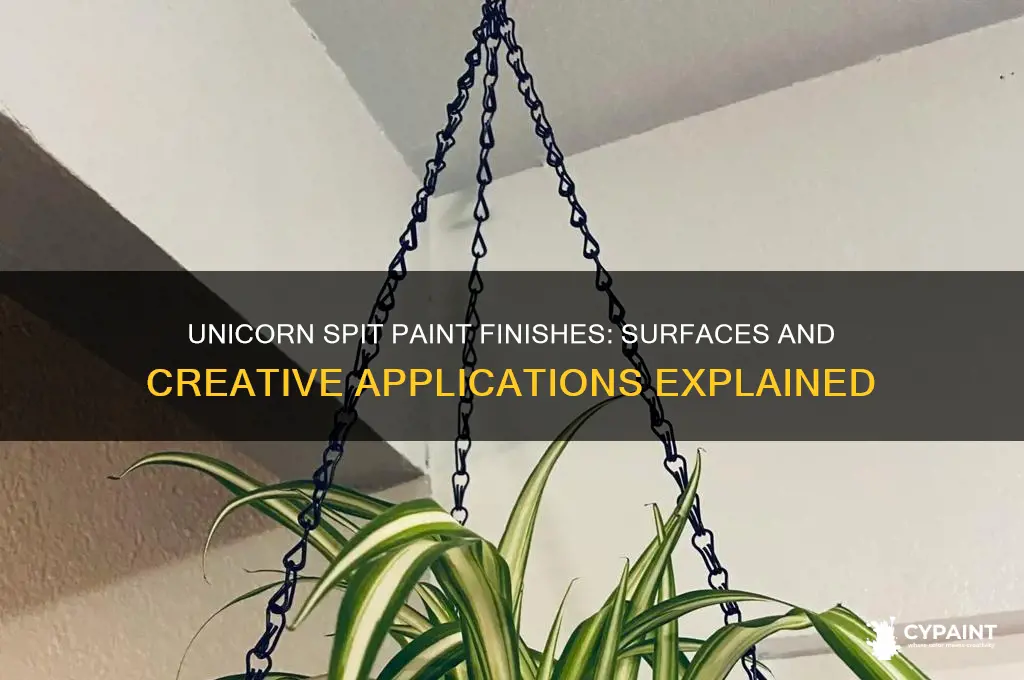 what finishes can unicorn spit be painted on