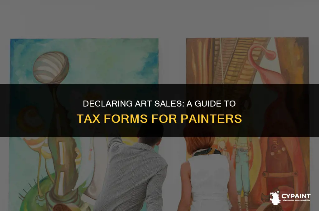 what form do i put sales of a painting on