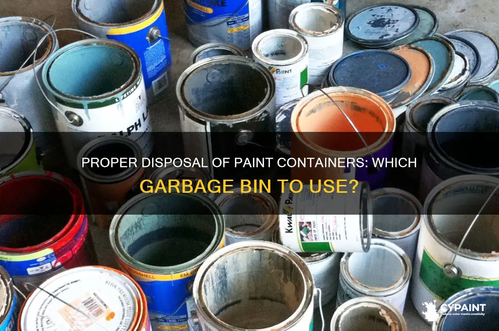 what garbage do you put paint containers in