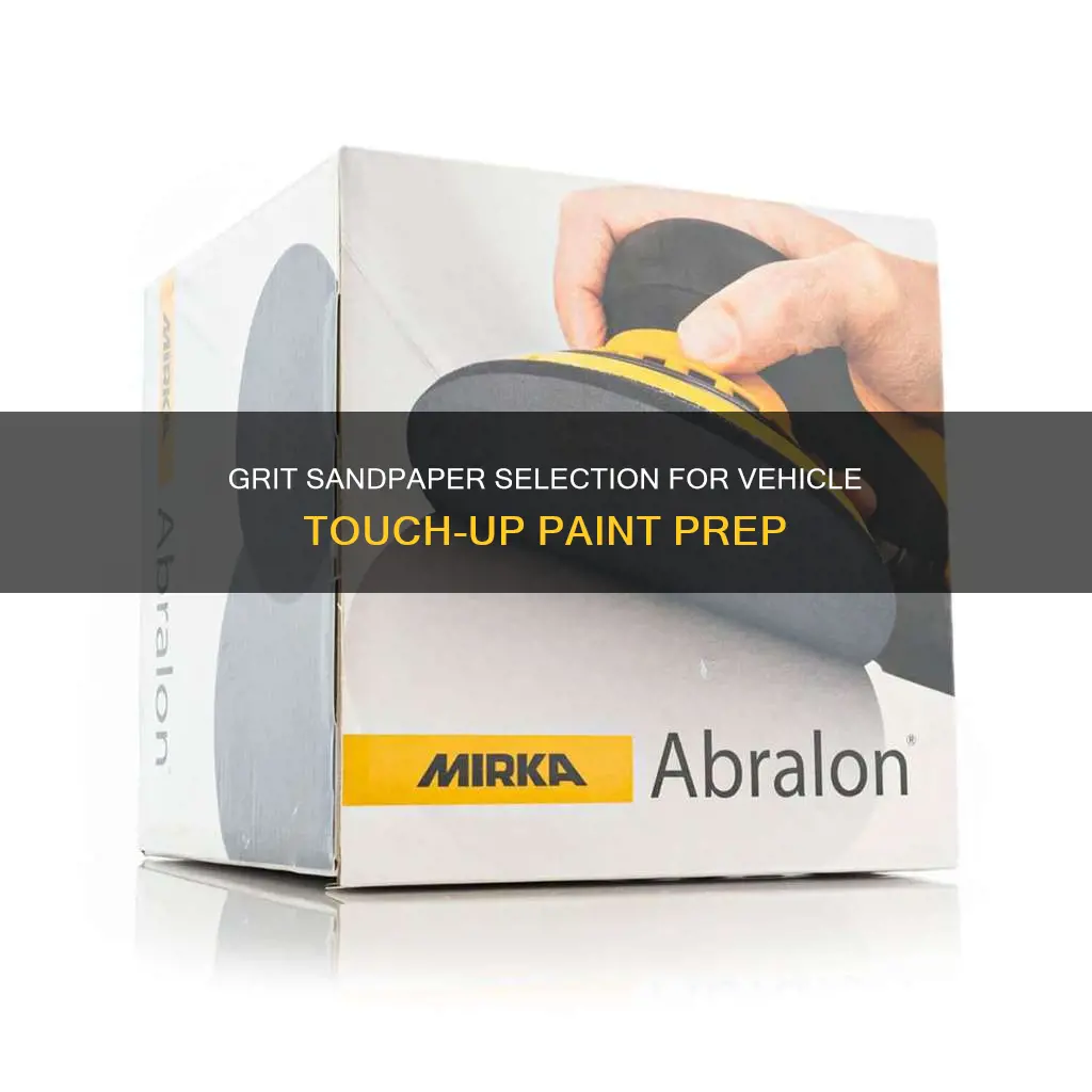 what grit sandpaper to prep vehicle touch-up paint