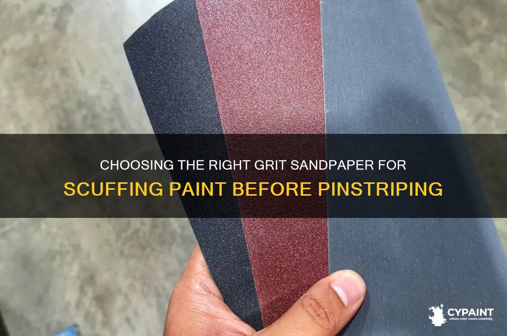 what grit sandpaper to scuff paint to pinstripe