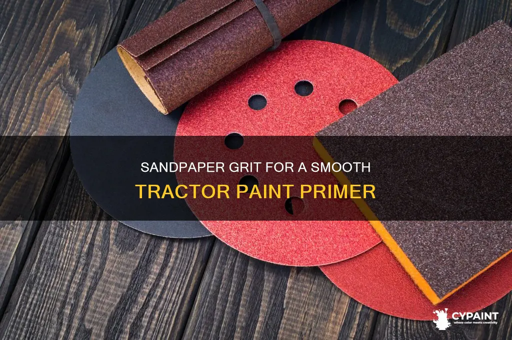 what grit to sand primer with for tractor paint