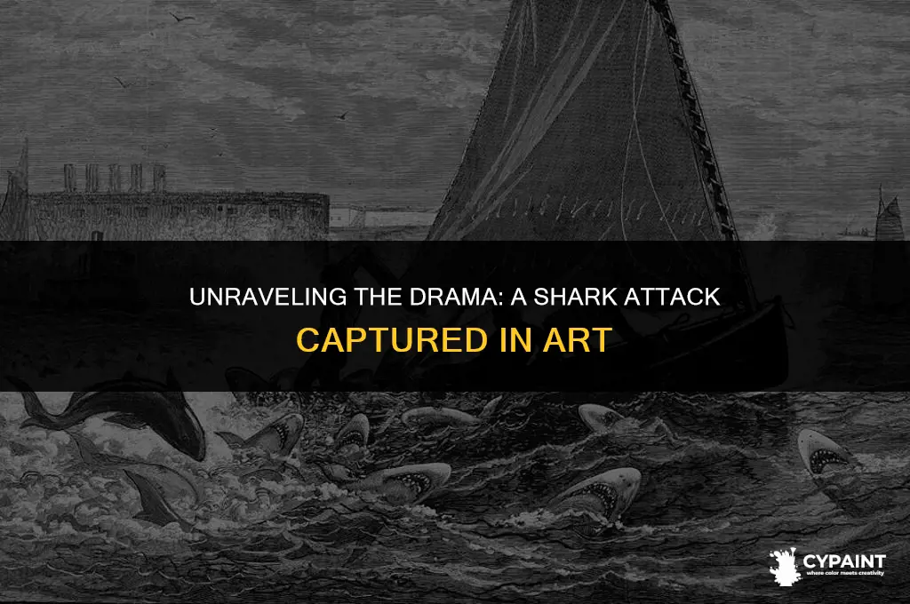 what happened during the shark attack shown in the painting