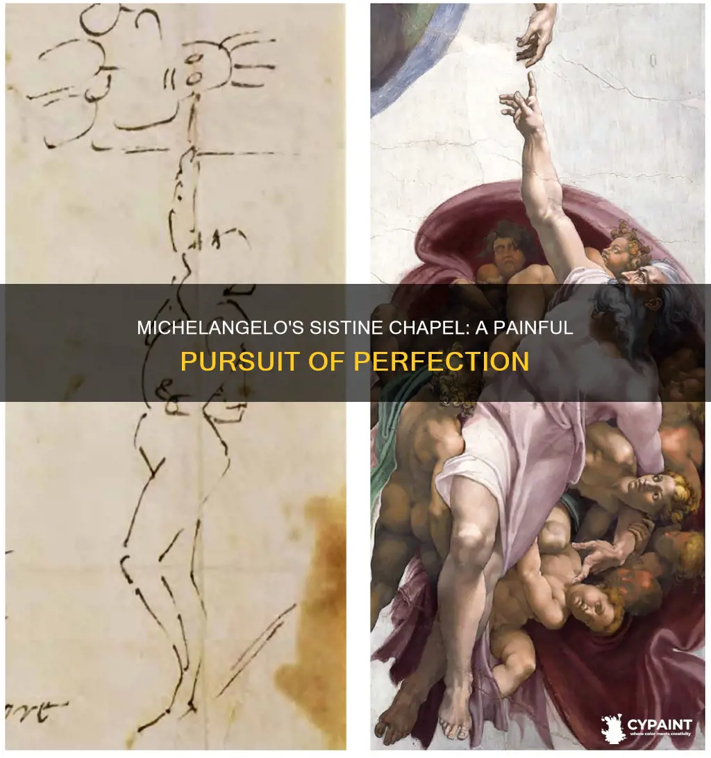 what happened to michalengelo while painting the sistine chaple