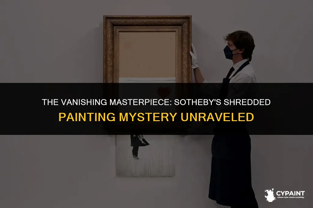 what happened to the painting that shredded itself at sothebys