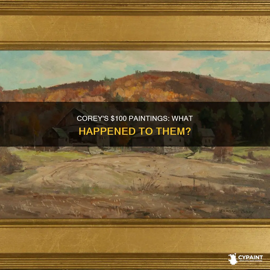 what happened to the paintings corey bought for 100