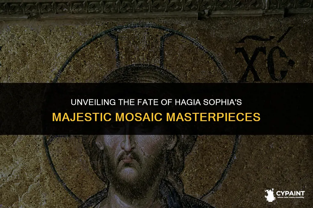what happened with all the mosaic paintings in hagia sophia