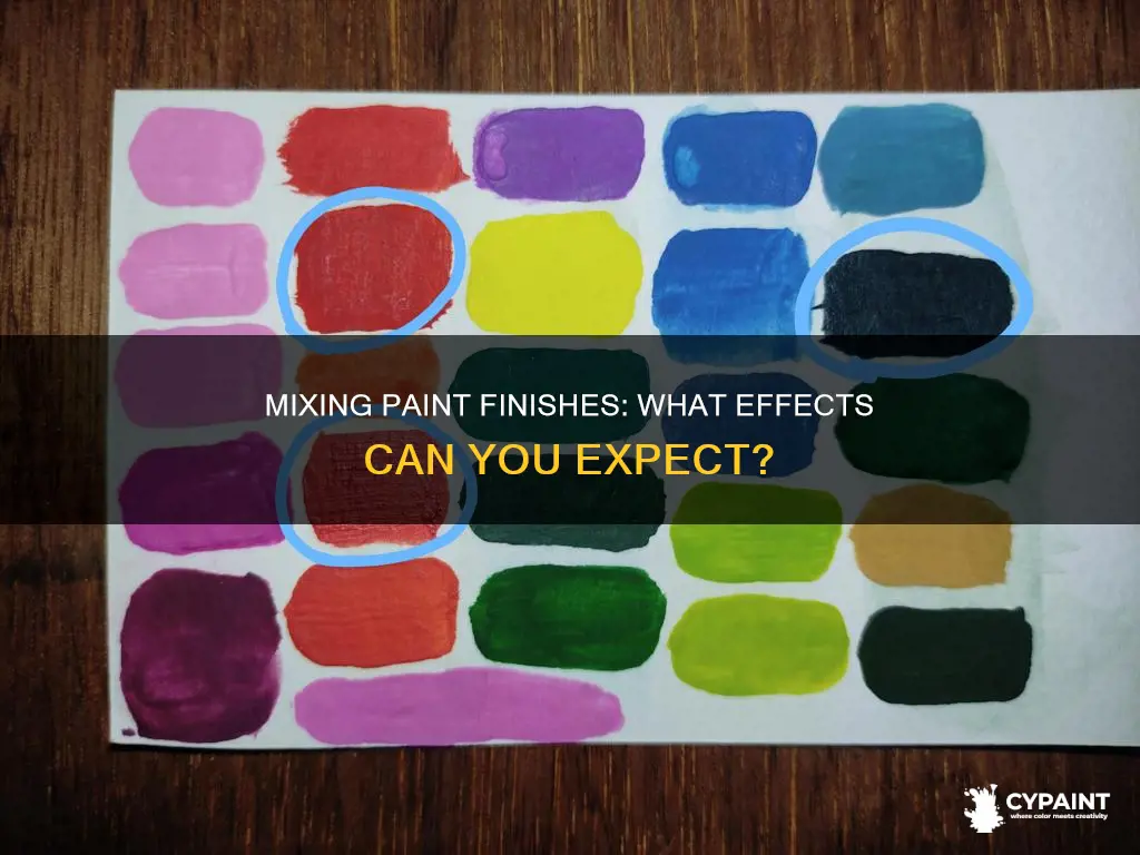 what happens if i mix paints of different finish