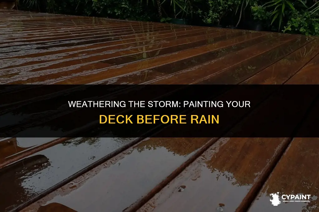 what happens if i paint my deck and it rains