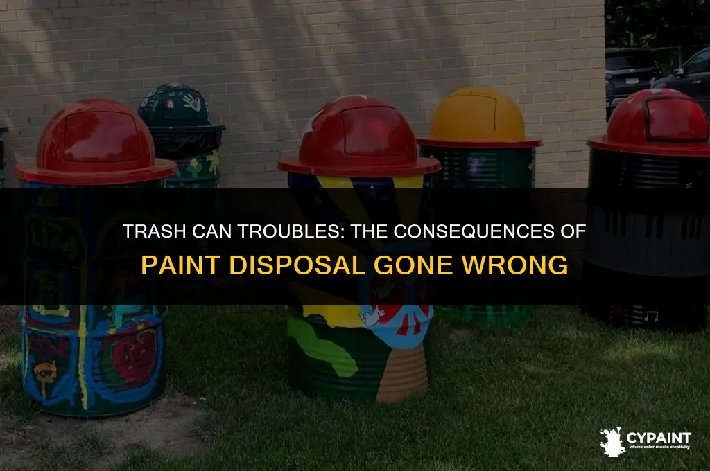 what happens if somebody puts paint in my trash cans