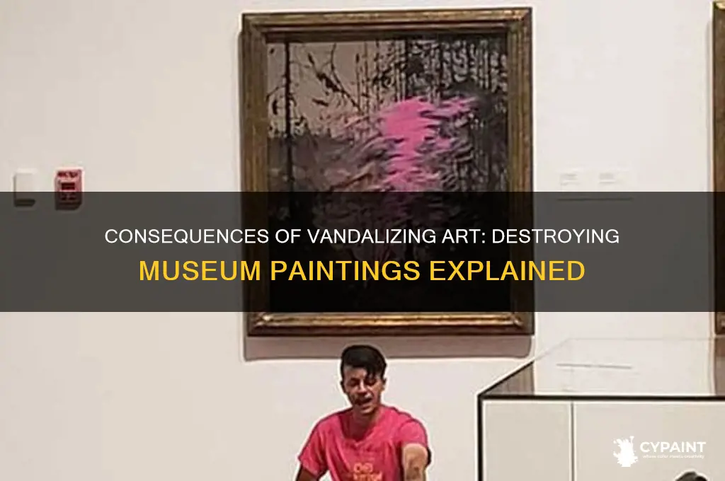 what happens if you destroy a museum painting