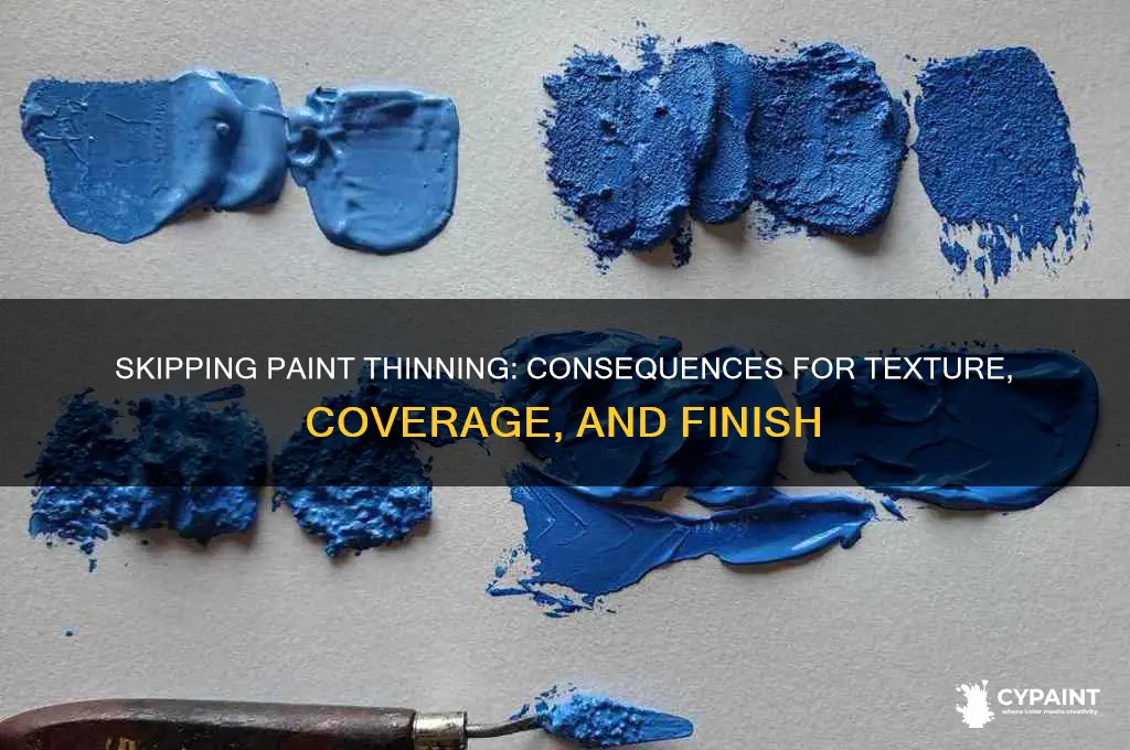 what happens if you do not thin paint
