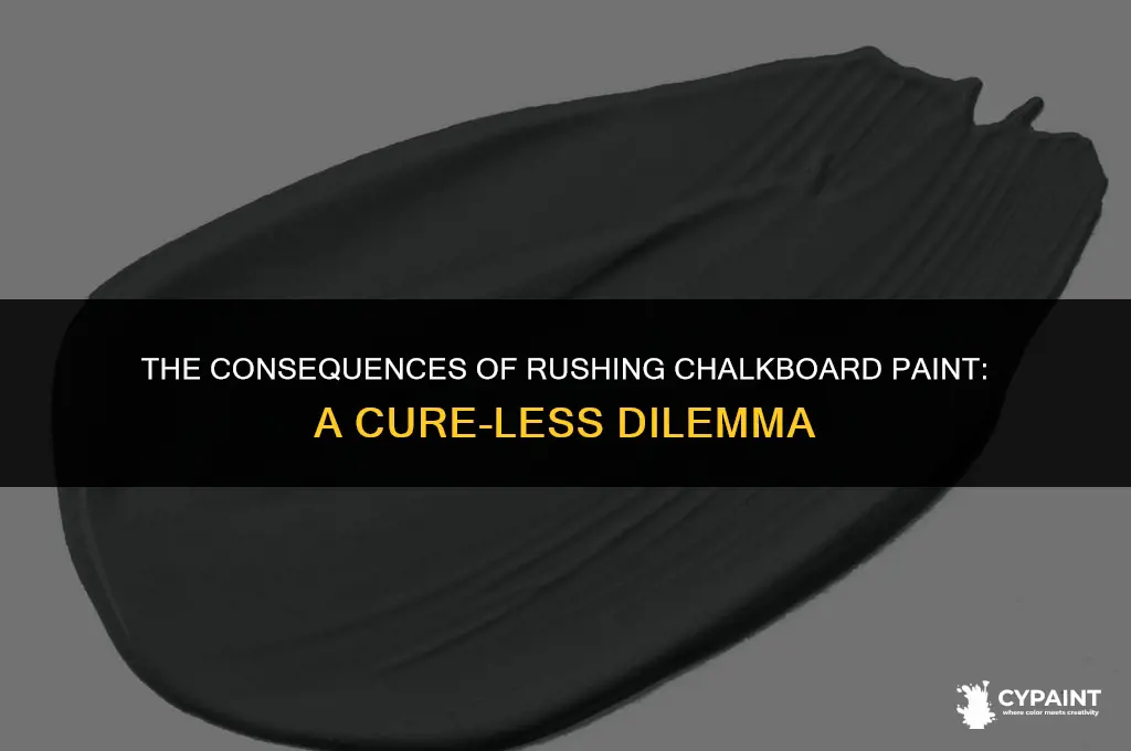 what happens if you don t let chalkboard paint cure