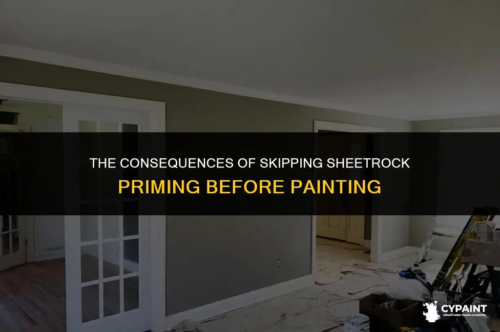 what happens if you dont prime sheetrock and paint it