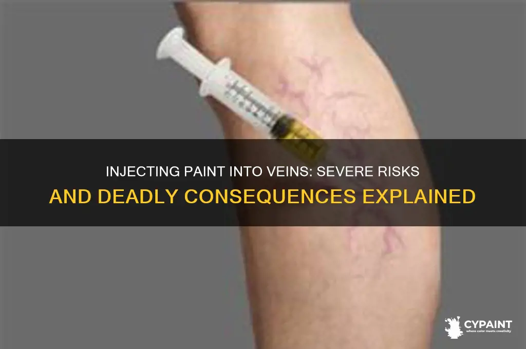 what happens if you inject paint in veins