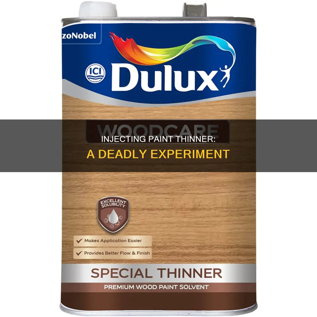 what happens if you inject paint thinner into someone