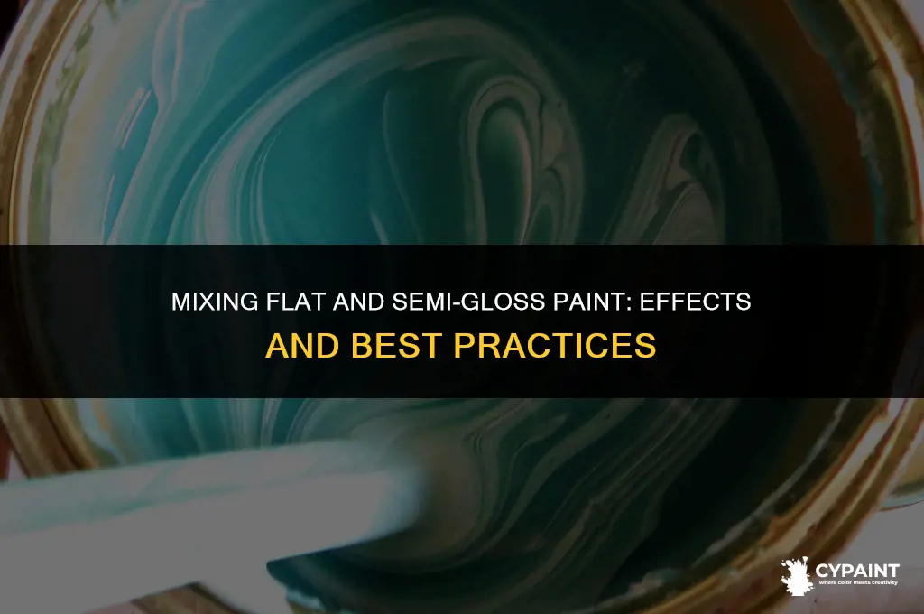what happens if you mix flat and semi gloss paint