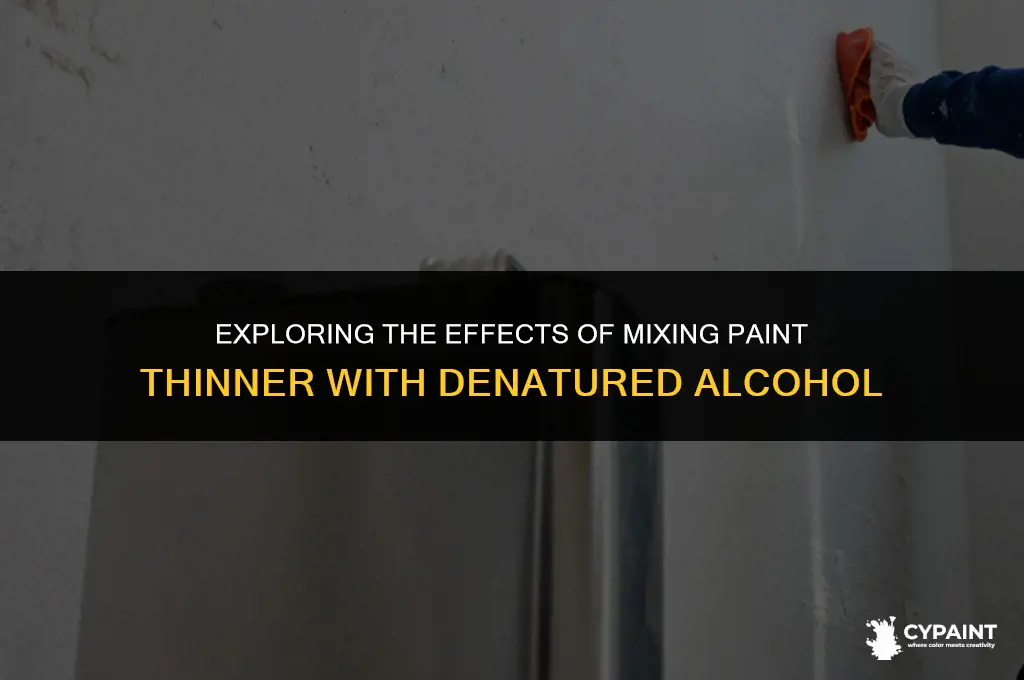 what happens if you mix paint thinner with denatured alcohol