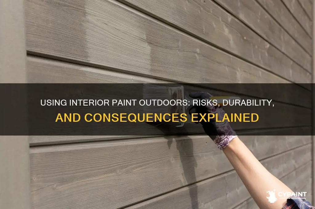 what happens if you paint interior paint outside