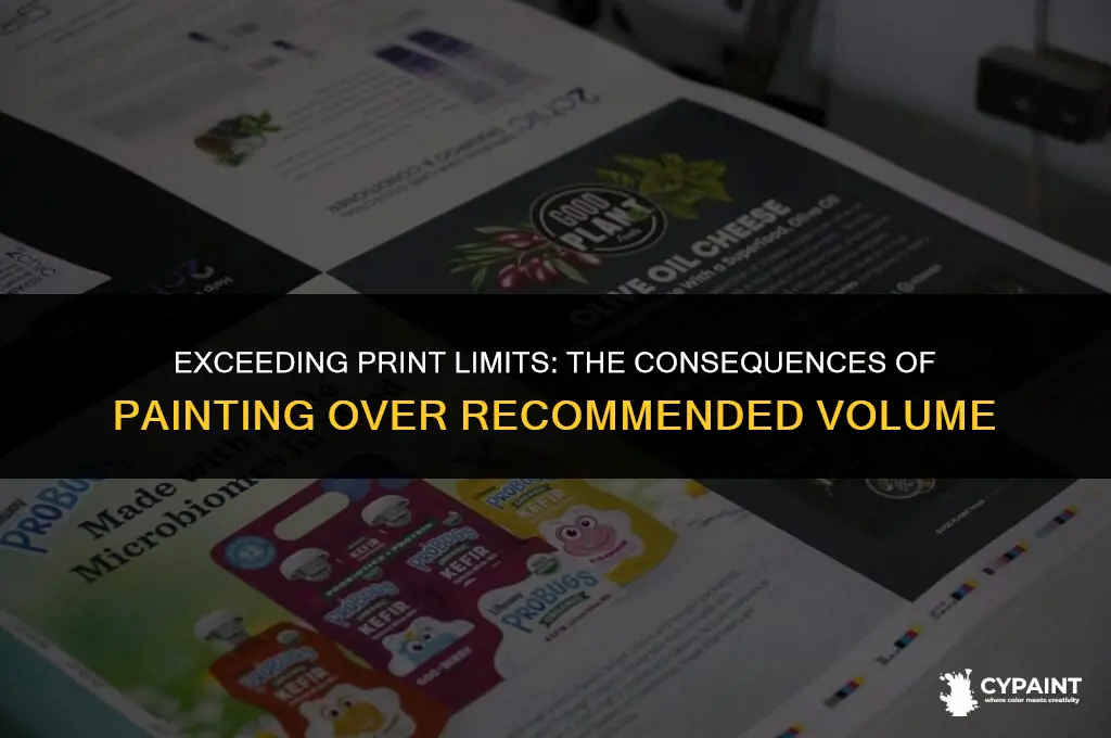 what happens if you paint over recommended monthly print volume