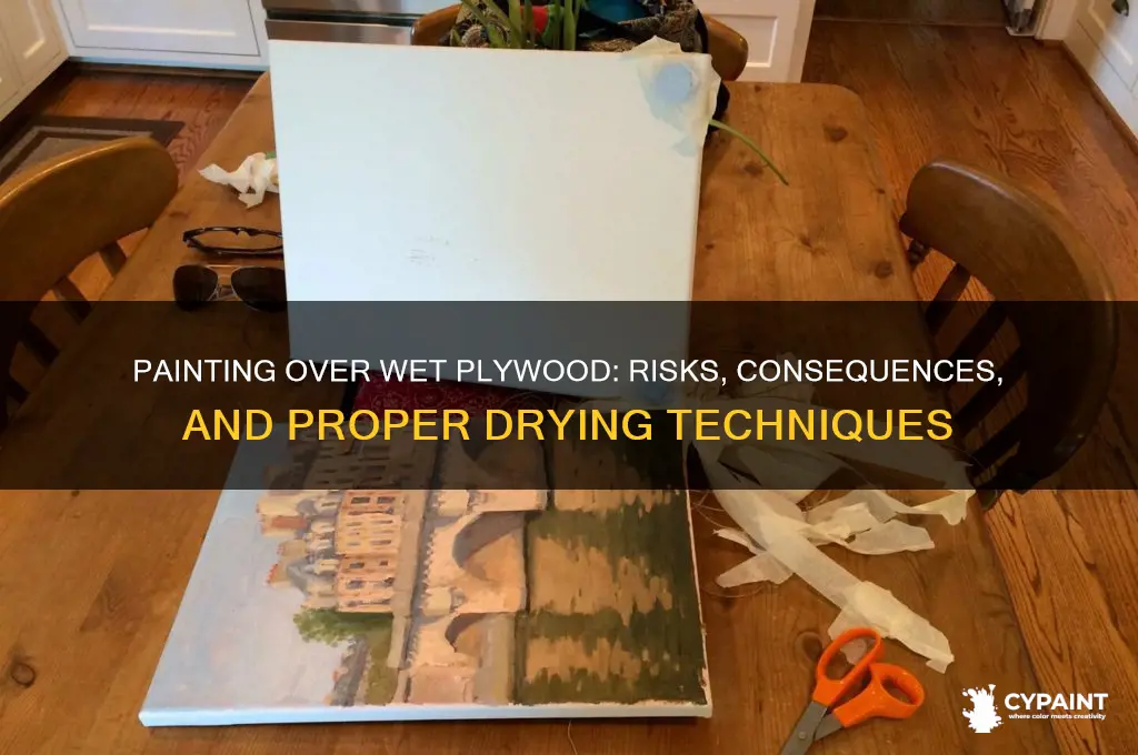 what happens if you paint over wet plywood