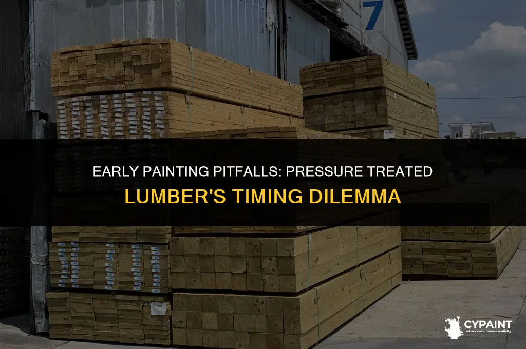 what happens if you paint pressure treated lumber too soon