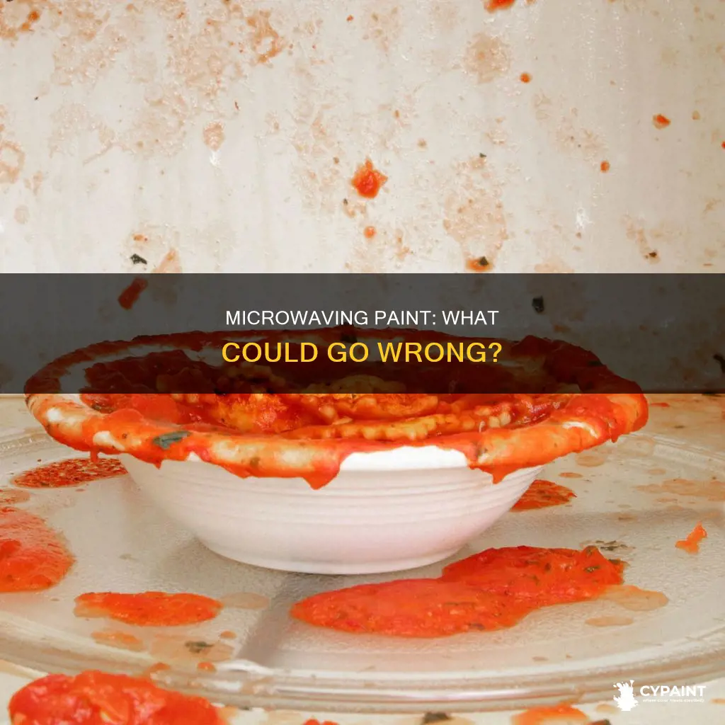 what happens if you put paint in the microwave