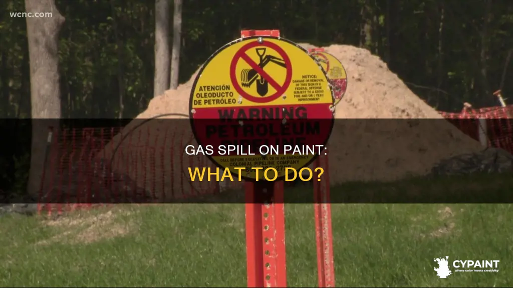 what happens is you spill gas on painted surface