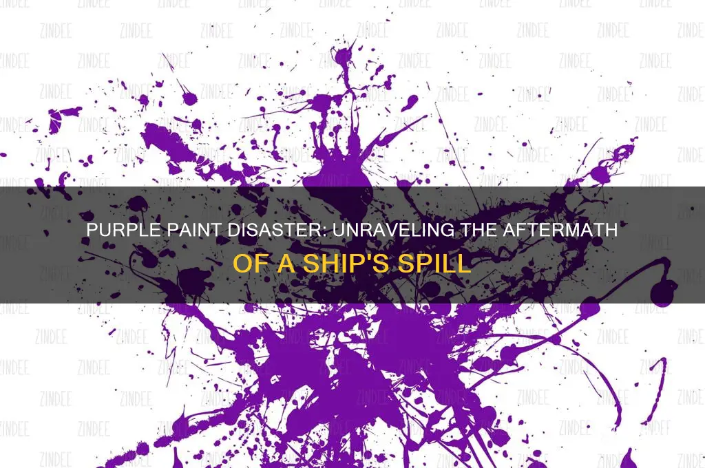 what happens when a ship carrying purple paint