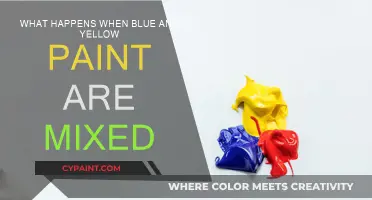 Mixing Blue and Yellow Paint: The Resulting Color Fusion