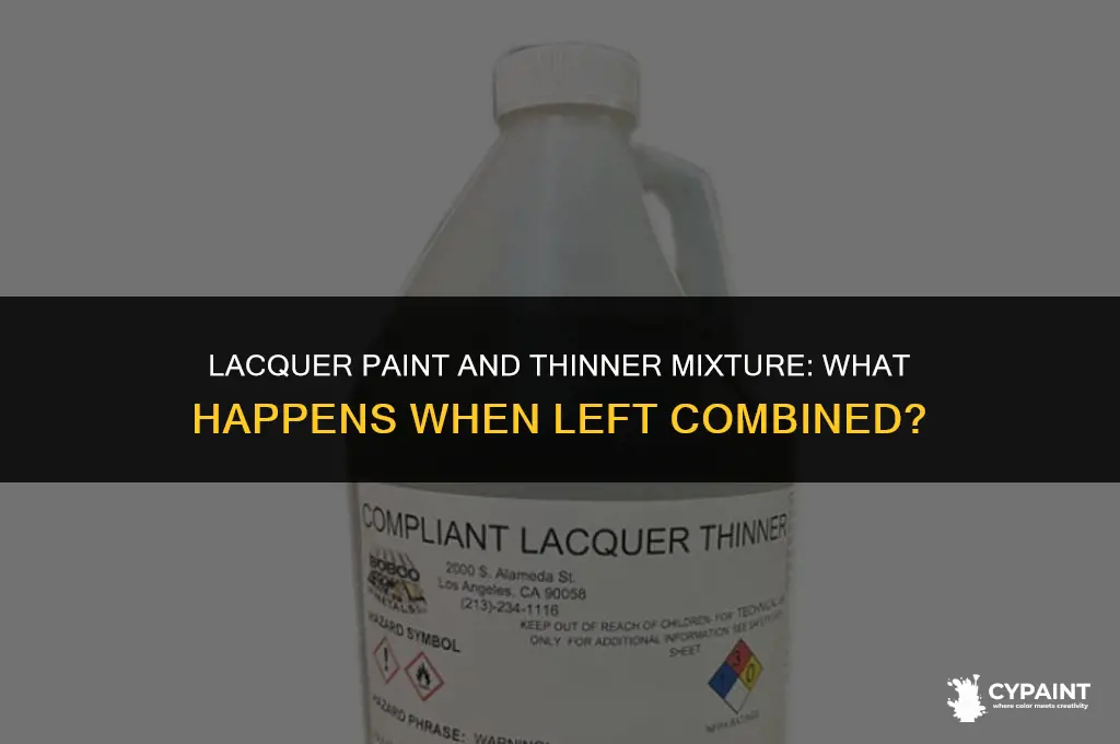 what happens when i leave lacquer paint mixed in thinner