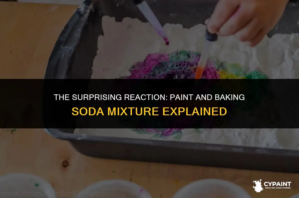 what happens when paint and baking soda are mixed together
