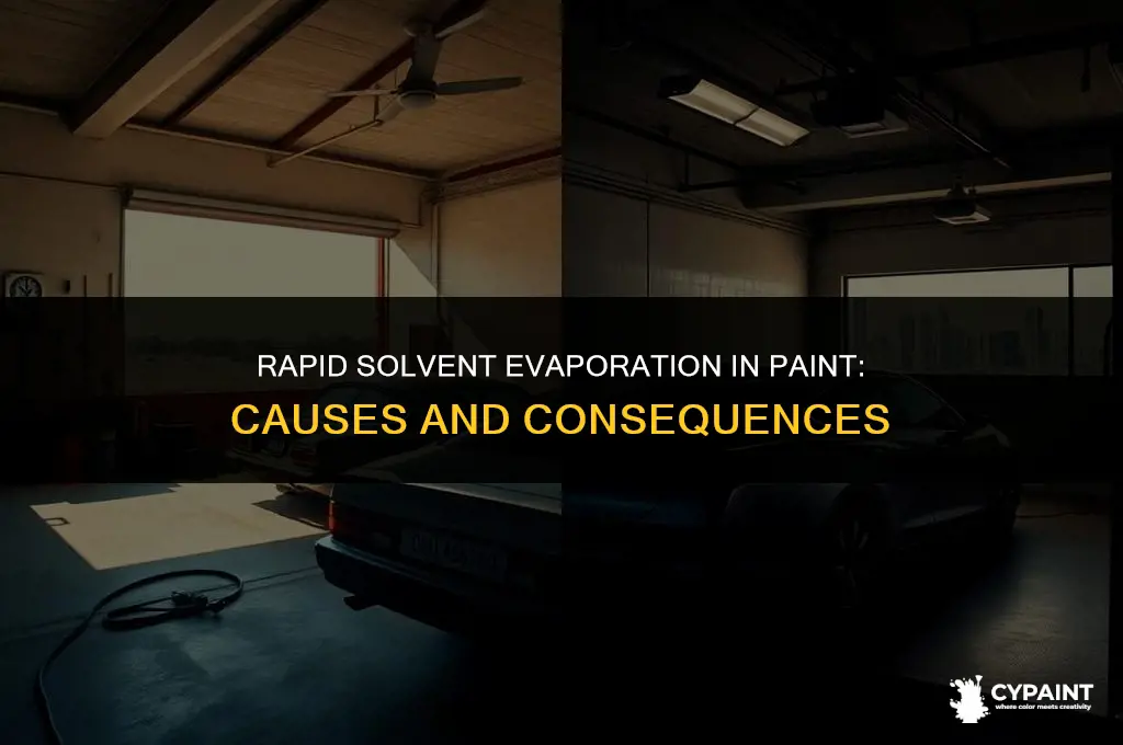 what happens when the solvent in paint evaporates too quickly