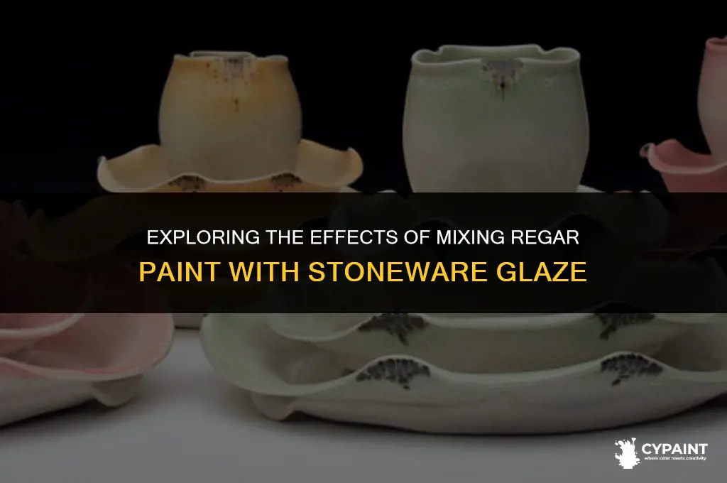 what happens when u mix regar paint with stoneware glaze