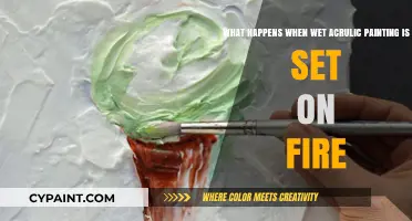 Exploring the Fiery Fate of Wet Acrylic Paintings