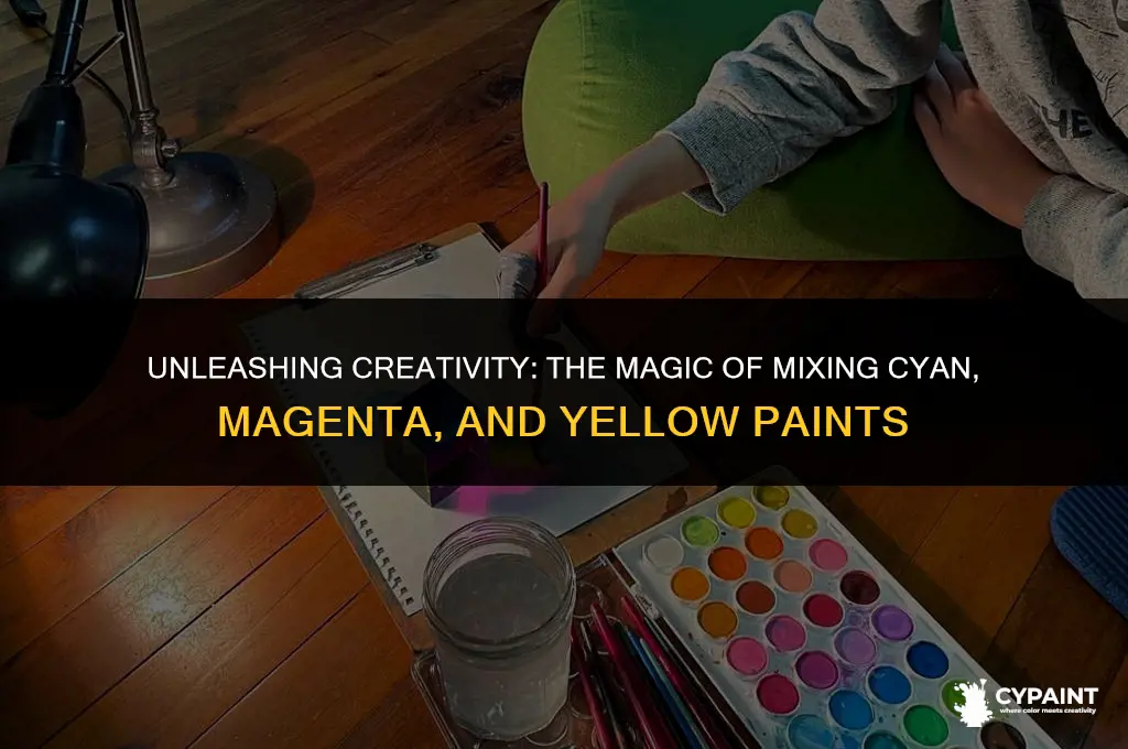 what happens when you mix cyan magenta and yellow paint